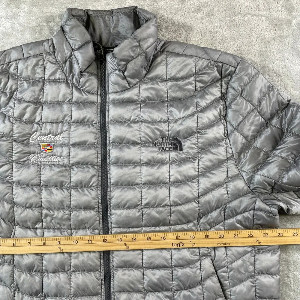 The North Face ThermoBall Jacket Mens Large Gray Puffer Packable Pockets Light‎